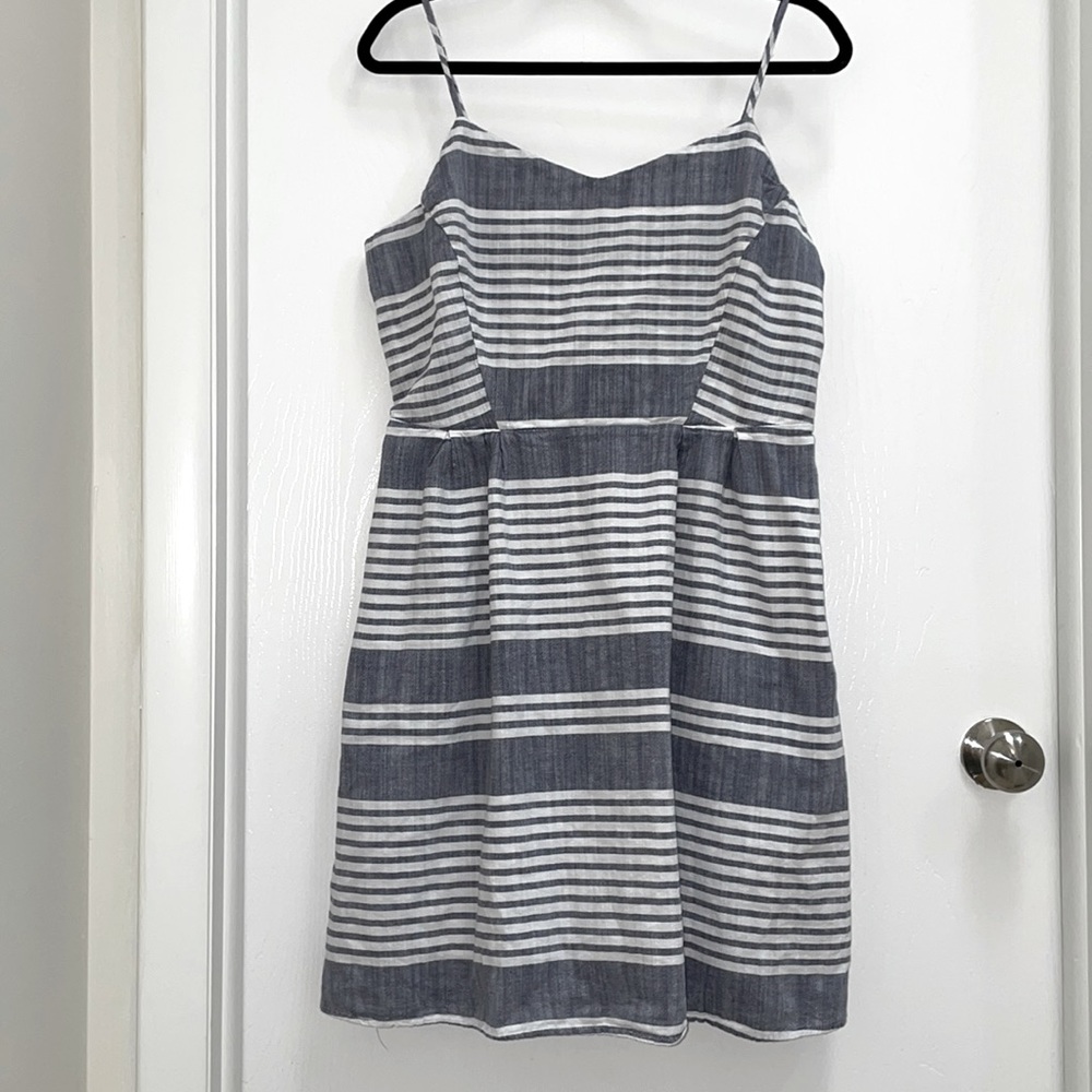 Old Navy Blue and White Striped Mini Dress